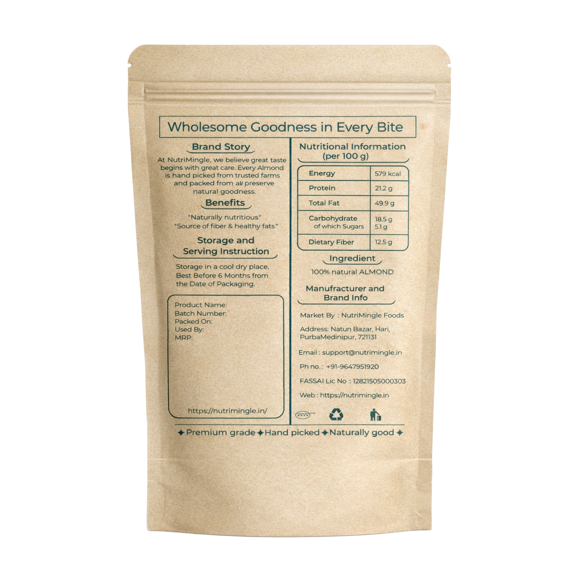 premium-almonds-500g - Image 2